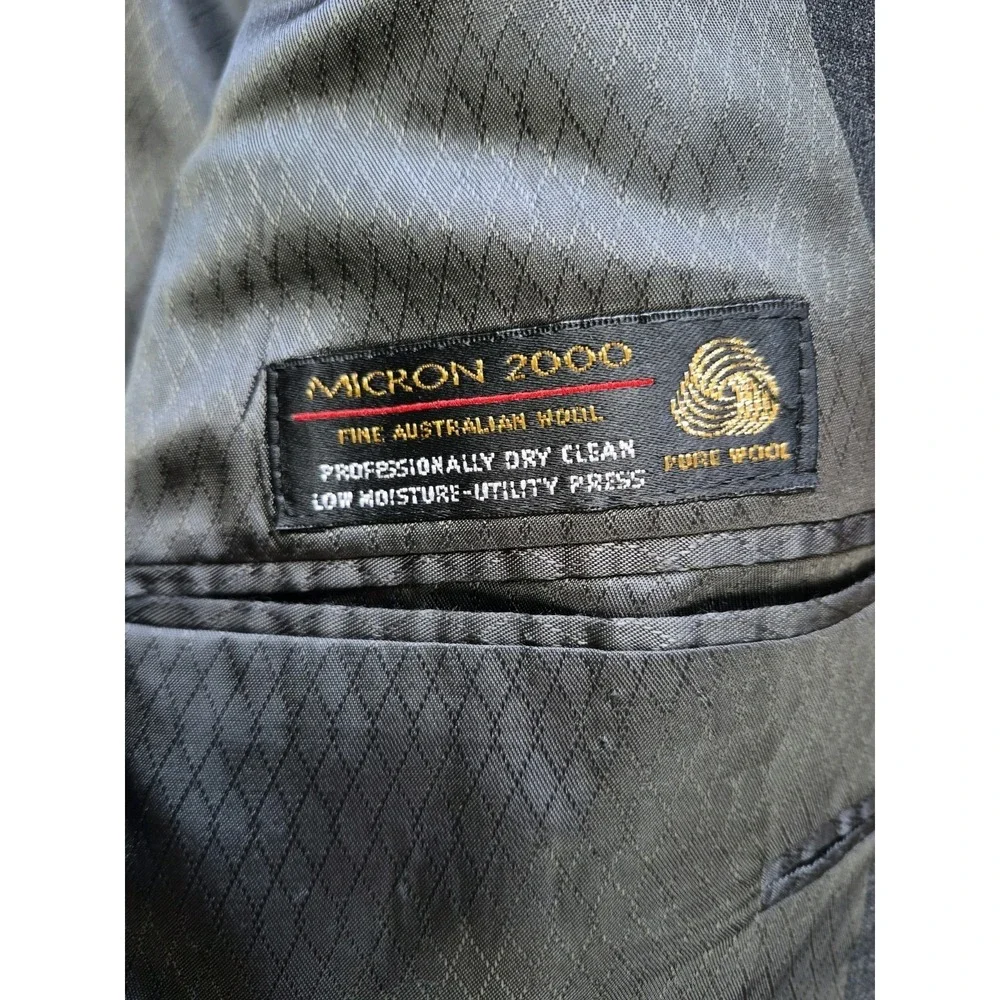 Hart Schaffner Marx Mens Wool Sports Coat 42L Gray Made in USA 2 Button V703